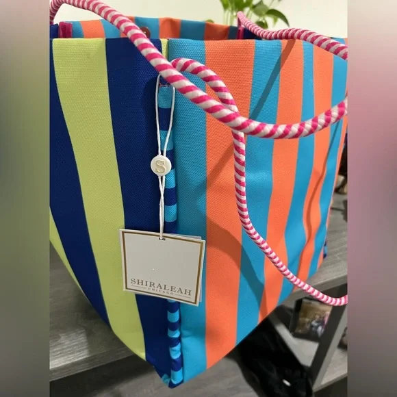 (NWT) Vibrant Striped Tote Bag - Picture 4 of 6